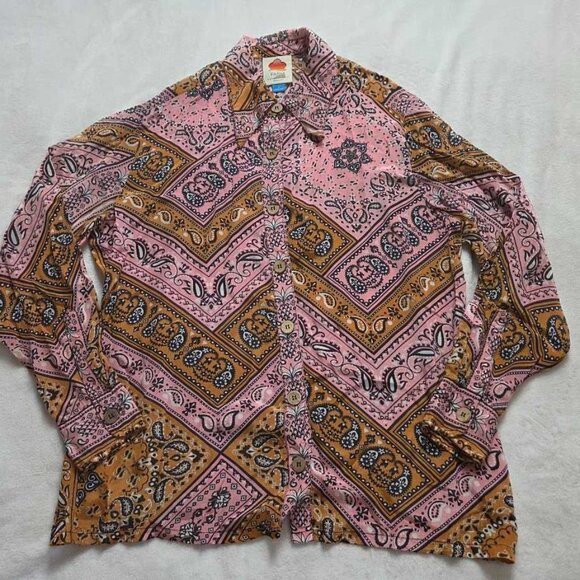 M Farm Rio x Anthropologie classic buttondown shirt blouse - Picture 1 of 10